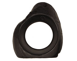 Tagua Nut Black Open Slice 33-45x24-36mm