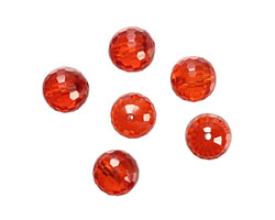 Poppy Faceted Round 10mm