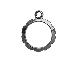 Artistic Wire Hematite Round Wrapper 20x24mm