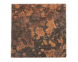 Lillypilly Mottled Flower Garden Patina Copper Sheet 3"x3", 36 gauge