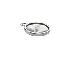 TierraCast Rhodium (plated) Faceted Drop 17x21mm