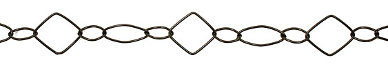 Handmade Gunmetal Diamond Horse Eye Medley Chain