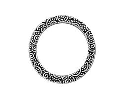 TierraCast Antique Silver (plated) 1" Spiral Ring 25mm