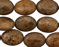 Bronzite Flat Oval 18x13-14mm
