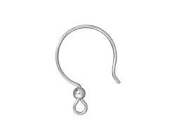TierraCast Sterling Silver Earwire Loop w/ 3mm Bead
