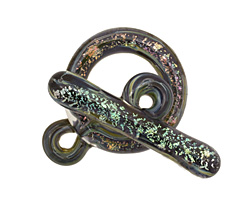 Grace Lampwork Planetarium Toggle Clasp 25-26x31-31mm, 39-40mm