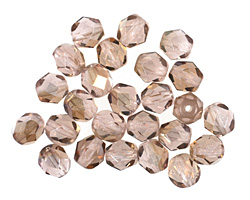 Czech Fire Polished Glass Twilight Light Amethyst Round 6mm