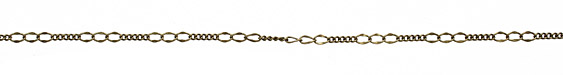Antique Brass (plated) Varied Curb Chain