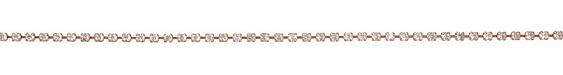 Antique Copper (plated) Rhinestone Chain 3mm