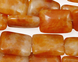 Orange Calcite Thin Pillow 18x13mm