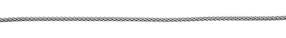 SilverSilk Non-Tarnish Silver w/ Gray Leather 3mm