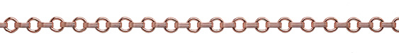 Rose Gold (plated) Ring w/Ribbed Connector Chain