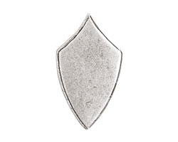 Nunn Design Antique Silver (plated) Crest Regiment Tag 16x29mm