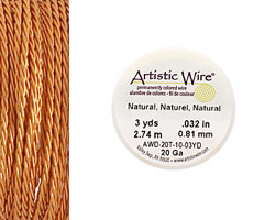 Twisted Artistic Wire Natural 20 gauge, 3 yards
