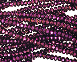 Metallic Gold Raspberry Crystal Faceted Rondelle 3mm