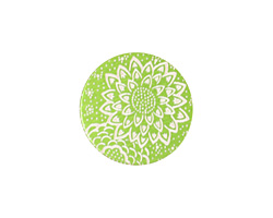 Lillypilly Lime Green Dahlia Anodized Aluminum Disc 19mm, 24 gauge