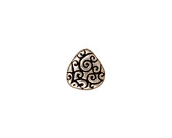 TierraCast Antique Silver (plated) Briolette Scroll 10x11mm