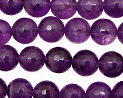 Amethyst Faceted Round 10mm