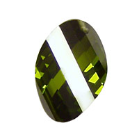 Fern Faceted Twisted Oval 15x17mm