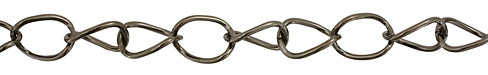 Gunmetal X-Large Oval Curb Chain