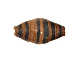 African Paper (tan, jade stripe) Rice 29-30x14-15mm
