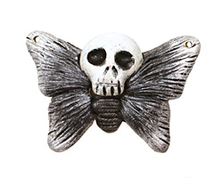 Poison Tree Polymer Clay Grey Death Poetry Butterfly 35-36x26-27mm