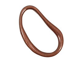 Antique Copper (plated) Organic Ring 40x24mm