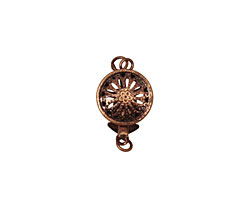 Antique Copper (plated) Filigree Box Clasp 17x10mm