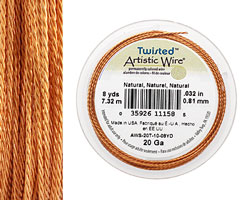 Twisted Artistic Wire Natural 20 gauge, 8 yards