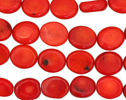 Coral Flat Oval 10-12x9-10mm