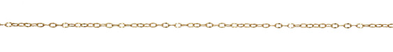 Satin Hamilton Gold (plated) Half Flat Delicate Cable Chain