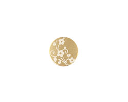 Lillypilly Gold Floral Vine Anodized Aluminum Disc 11mm, 22 gauge