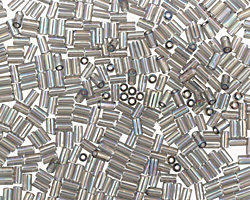 TOHO Transparent Rainbow Gray Bugle #1 Seed Bead