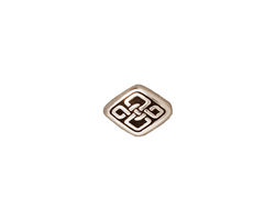 TierraCast Antique Silver (plated) Long Celtic Diamond Bead 11x8mm