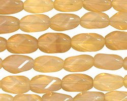 Yellow Opal Faceted Twisted Rice 8-10x5-7mm