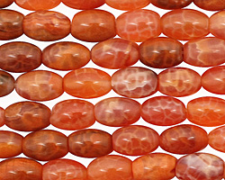 Fire Agate Rice 9x6mm