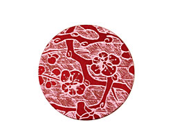 Lillypilly Red Cherry Blossom Anodized Aluminum Disc 25mm, 24 gauge