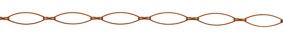 Antique Copper (plated) Horse Eye with Pinched Link Chain