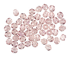 Czech Fire Polished Glass Light Amethyst Round 4mm