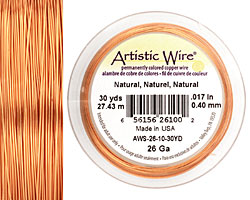 Artistic Wire Natural 26 gauge, 30 yards