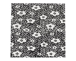 Lillypilly Black Flower Garden Anodized Aluminum 3"x3" Sheet, 22 gauge