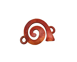 Patricia Healey Copper Left Wide Spiral Link 23x16mm