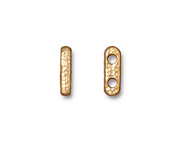TierraCast Gold (plated) Distressed 2-Hole Bar 3x13mm