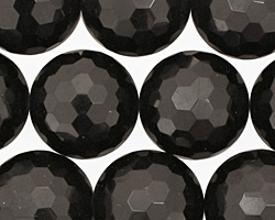 Black Onyx Faceted Round 20mm