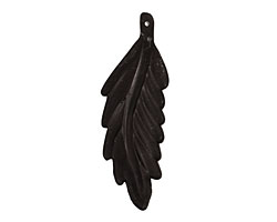Lucite Jet Feathered Leaf 18x54mm