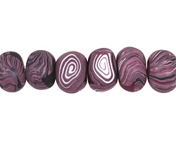 Humble Beads Polymer Clay Violet Tiny Disk 7x10-11mm