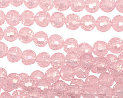 Light Rose AB Crystal Micro-Faceted Round 6mm