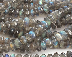 Labradorite (A) Faceted Rondelle 8mm