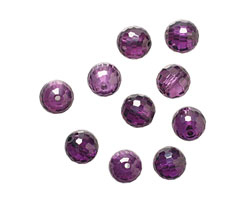 Violet Faceted Round 8mm
