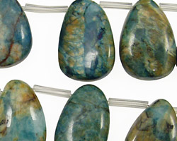 Mystic Blue Feldspath Flat Drop 14-16x20-22mm